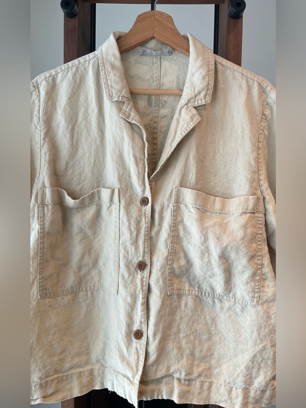 Everlane Linen Camp Shirt Size Large - Picture 2 of 6